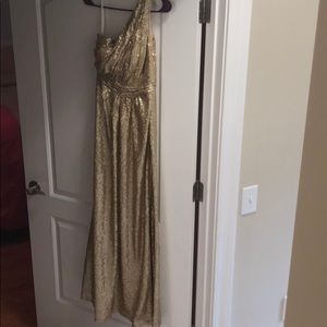 Revelry Gold Sequins formal dress
